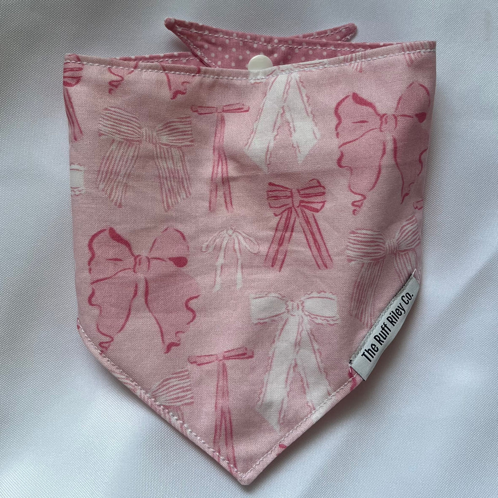 Pretty Pink Bow Bandana
